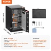 image:imageVEVOR Double Doors 55 cuft Safe Box with Key Lock amp Password Safe Lock Box with Fireproof Bag Key Rack LED Light 2 Height Adjustable and Removable Divider and 1 Cabinet for MoneyDocumentsBlackSingle door without Fingerprint