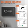 image:imageVEVOR Double Doors 55 cuft Safe Box with Key Lock amp Password Safe Lock Box with Fireproof Bag Key Rack LED Light 2 Height Adjustable and Removable Divider and 1 Cabinet for MoneyDocumentsBlackSingle door without Fingerprint