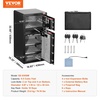 image:imageVEVOR Double Doors 55 cuft Safe Box with Key Lock amp Password Safe Lock Box with Fireproof Bag Key Rack LED Light 2 Height Adjustable and Removable Divider and 1 Cabinet for MoneyDocumentsBlackDouble Door without Fingerprint