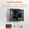 image:imageVEVOR Double Doors 55 cuft Safe Box with Key Lock amp Password Safe Lock Box with Fireproof Bag Key Rack LED Light 2 Height Adjustable and Removable Divider and 1 Cabinet for MoneyDocumentsBlackSingle door without Fingerprint