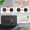 image:imageVEVOR Double Doors 55 cuft Safe Box with Key Lock amp Password Safe Lock Box with Fireproof Bag Key Rack LED Light 2 Height Adjustable and Removable Divider and 1 Cabinet for MoneyDocumentsBlackSingle door without Fingerprint
