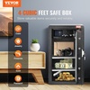 image:imageVEVOR Double Doors 55 cuft Safe Box with Key Lock amp Password Safe Lock Box with Fireproof Bag Key Rack LED Light 2 Height Adjustable and Removable Divider and 1 Cabinet for MoneyDocumentsBlackSingle door without Fingerprint