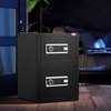 image:imageVEVOR Double Doors 55 cuft Safe Box with Key Lock amp Password Safe Lock Box with Fireproof Bag Key Rack LED Light 2 Height Adjustable and Removable Divider and 1 Cabinet for MoneyDocumentsBlackDouble Door without Fingerprint