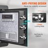 image:imageVEVOR Double Doors 55 cuft Safe Box with Key Lock amp Password Safe Lock Box with Fireproof Bag Key Rack LED Light 2 Height Adjustable and Removable Divider and 1 Cabinet for MoneyDocumentsBlackSingle door without Fingerprint
