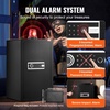 image:imageVEVOR Double Doors 55 cuft Safe Box with Key Lock amp Password Safe Lock Box with Fireproof Bag Key Rack LED Light 2 Height Adjustable and Removable Divider and 1 Cabinet for MoneyDocumentsBlackSingle door with Fingerprint
