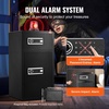 image:imageVEVOR Double Doors 55 cuft Safe Box with Key Lock amp Password Safe Lock Box with Fireproof Bag Key Rack LED Light 2 Height Adjustable and Removable Divider and 1 Cabinet for MoneyDocumentsBlackDouble Door without Fingerprint