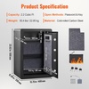 image:imageVEVOR Double Doors 55 cuft Safe Box with Key Lock amp Password Safe Lock Box with Fireproof Bag Key Rack LED Light 2 Height Adjustable and Removable Divider and 1 Cabinet for MoneyDocumentsBlackSingle door with Fingerprint