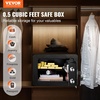 image:imageVEVOR Double Doors 55 cuft Safe Box with Key Lock amp Password Safe Lock Box with Fireproof Bag Key Rack LED Light 2 Height Adjustable and Removable Divider and 1 Cabinet for MoneyDocumentsBlackSingle door without Fingerprint