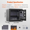 image:imageVEVOR Double Doors 55 cuft Safe Box with Key Lock amp Password Safe Lock Box with Fireproof Bag Key Rack LED Light 2 Height Adjustable and Removable Divider and 1 Cabinet for MoneyDocumentsBlackSingle door without Fingerprint