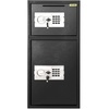image:imageVEVOR Double Doors 55 cuft Safe Box with Key Lock amp Password Safe Lock Box with Fireproof Bag Key Rack LED Light 2 Height Adjustable and Removable Divider and 1 Cabinet for MoneyDocumentsBlackwithout digital display screem without Fingerprint