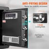 image:imageVEVOR Double Doors 55 cuft Safe Box with Key Lock amp Password Safe Lock Box with Fireproof Bag Key Rack LED Light 2 Height Adjustable and Removable Divider and 1 Cabinet for MoneyDocumentsBlackSingle door without Fingerprint