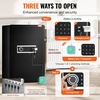 image:imageVEVOR Double Doors 55 cuft Safe Box with Key Lock amp Password Safe Lock Box with Fireproof Bag Key Rack LED Light 2 Height Adjustable and Removable Divider and 1 Cabinet for MoneyDocumentsBlackSingle door without Fingerprint