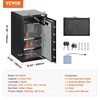 image:imageVEVOR Double Doors 55 cuft Safe Box with Key Lock amp Password Safe Lock Box with Fireproof Bag Key Rack LED Light 2 Height Adjustable and Removable Divider and 1 Cabinet for MoneyDocumentsBlackSingle door without Fingerprint