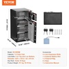image:imageVEVOR Double Doors 55 cuft Safe Box with Key Lock amp Password Safe Lock Box with Fireproof Bag Key Rack LED Light 2 Height Adjustable and Removable Divider and 1 Cabinet for MoneyDocumentsBlackDouble Door without Fingerprint