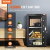 image:imageVEVOR Double Doors 55 cuft Safe Box with Key Lock amp Password Safe Lock Box with Fireproof Bag Key Rack LED Light 2 Height Adjustable and Removable Divider and 1 Cabinet for MoneyDocumentsBlackSingle door with Fingerprint