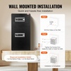 image:imageVEVOR Double Doors 55 cuft Safe Box with Key Lock amp Password Safe Lock Box with Fireproof Bag Key Rack LED Light 2 Height Adjustable and Removable Divider and 1 Cabinet for MoneyDocumentsBlackDouble Door without Fingerprint