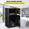 image:imageVEVOR Double Doors 55 cuft Safe Box with Key Lock amp Password Safe Lock Box with Fireproof Bag Key Rack LED Light 2 Height Adjustable and Removable Divider and 1 Cabinet for MoneyDocumentsBlackwithout digital display screem without Fingerprint