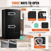 image:imageVEVOR Double Doors 55 cuft Safe Box with Key Lock amp Password Safe Lock Box with Fireproof Bag Key Rack LED Light 2 Height Adjustable and Removable Divider and 1 Cabinet for MoneyDocumentsBlackDouble Door without Fingerprint