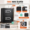 image:imageVEVOR Double Doors 55 cuft Safe Box with Key Lock amp Password Safe Lock Box with Fireproof Bag Key Rack LED Light 2 Height Adjustable and Removable Divider and 1 Cabinet for MoneyDocumentsBlackDouble Door without Fingerprint