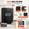 image:imageVEVOR Double Doors 55 cuft Safe Box with Key Lock amp Password Safe Lock Box with Fireproof Bag Key Rack LED Light 2 Height Adjustable and Removable Divider and 1 Cabinet for MoneyDocumentsBlackSingle door without Fingerprint