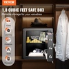 image:imageVEVOR Double Doors 55 cuft Safe Box with Key Lock amp Password Safe Lock Box with Fireproof Bag Key Rack LED Light 2 Height Adjustable and Removable Divider and 1 Cabinet for MoneyDocumentsBlackSingle door without Fingerprint