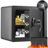 image:imageVEVOR Double Doors 55 cuft Safe Box with Key Lock amp Password Safe Lock Box with Fireproof Bag Key Rack LED Light 2 Height Adjustable and Removable Divider and 1 Cabinet for MoneyDocumentsBlackSingle door without Fingerprint