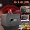 image:imageVEVOR Double Doors 55 cuft Safe Box with Key Lock amp Password Safe Lock Box with Fireproof Bag Key Rack LED Light 2 Height Adjustable and Removable Divider and 1 Cabinet for MoneyDocumentsBlackSingle door without Fingerprint