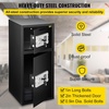 image:imageVEVOR Double Doors 55 cuft Safe Box with Key Lock amp Password Safe Lock Box with Fireproof Bag Key Rack LED Light 2 Height Adjustable and Removable Divider and 1 Cabinet for MoneyDocumentsBlackwithout digital display screem without Fingerprint