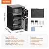 image:imageVEVOR Double Doors 55 cuft Safe Box with Key Lock amp Password Safe Lock Box with Fireproof Bag Key Rack LED Light 2 Height Adjustable and Removable Divider and 1 Cabinet for MoneyDocumentsBlackDouble Door without Fingerprint