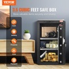 image:imageVEVOR Double Doors 55 cuft Safe Box with Key Lock amp Password Safe Lock Box with Fireproof Bag Key Rack LED Light 2 Height Adjustable and Removable Divider and 1 Cabinet for MoneyDocumentsBlackSingle door without Fingerprint