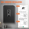 image:imageVEVOR Double Doors 55 cuft Safe Box with Key Lock amp Password Safe Lock Box with Fireproof Bag Key Rack LED Light 2 Height Adjustable and Removable Divider and 1 Cabinet for MoneyDocumentsBlackSingle door with Fingerprint
