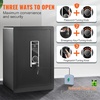 image:imageVEVOR Double Doors 55 cuft Safe Box with Key Lock amp Password Safe Lock Box with Fireproof Bag Key Rack LED Light 2 Height Adjustable and Removable Divider and 1 Cabinet for MoneyDocumentsBlackSingle door with Fingerprint