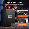 image:imageVEVOR Double Doors 55 cuft Safe Box with Key Lock amp Password Safe Lock Box with Fireproof Bag Key Rack LED Light 2 Height Adjustable and Removable Divider and 1 Cabinet for MoneyDocumentsBlackSingle door without Fingerprint