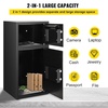 image:imageVEVOR Double Doors 55 cuft Safe Box with Key Lock amp Password Safe Lock Box with Fireproof Bag Key Rack LED Light 2 Height Adjustable and Removable Divider and 1 Cabinet for MoneyDocumentsBlackwithout digital display screem without Fingerprint