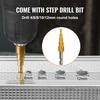 image:imageVEVOR Double Head Sheet Metal Nibbler Cutter 360 Degree Metal Nibbler Drill Attachment with Extra Punch and Die Cutting Hole Accessory and Step Drill Bit for Straight Curve and Circle CuttingDouble Head Sheet Metal Nibbler Cutter