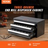 image:imageVEVOR Drill Bit Dispenser Cabinet ThreeDrawer Drill Bit Dispenser Drill Bit Organizer Cabinet Drill Dispenser Organizer Cabinet for Jobber Length Fractional Size 116 to 12 in 164 Increments18 1