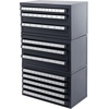 image:imageVEVOR Drill Bit Dispenser Cabinet ThreeDrawer Drill Bit Dispenser Drill Bit Organizer Cabinet Drill Dispenser Organizer Cabinet for Jobber Length Fractional Size 116 to 12 in 164 Increments3PCS