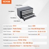 image:imageVEVOR Drill Bit Dispenser Cabinet ThreeDrawer Drill Bit Dispenser Drill Bit Organizer Cabinet Drill Dispenser Organizer Cabinet for Jobber Length Fractional Size 116 to 12 in 164 Increments256 to 1228