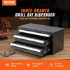image:imageVEVOR Drill Bit Dispenser Cabinet ThreeDrawer Drill Bit Dispenser Drill Bit Organizer Cabinet Drill Dispenser Organizer Cabinet for Jobber Length Fractional Size 116 to 12 in 164 Increments125 to 12