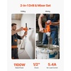 image:imageVEVOR Drill Mixer 58 inch Corded Electric Drill Mixer Set 0750RPM 563A Mixing Drills Mixing Drills Machine with DHandle for Drilling amp Blending Handheld Cement Mixers for Fodder Paint Cement12inch  1100W