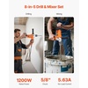 image:imageVEVOR Drill Mixer 58 inch Corded Electric Drill Mixer Set 0750RPM 563A Mixing Drills Mixing Drills Machine with DHandle for Drilling amp Blending Handheld Cement Mixers for Fodder Paint Cement58inch  1200W