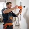 image:imageVEVOR Drill Mixer 58 inch Corded Electric Drill Mixer Set 0750RPM 563A Mixing Drills Mixing Drills Machine with DHandle for Drilling amp Blending Handheld Cement Mixers for Fodder Paint Cement58inch  1100W