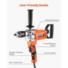 image:imageVEVOR Drill Mixer 58 inch Corded Electric Drill Mixer Set 0750RPM 563A Mixing Drills Mixing Drills Machine with DHandle for Drilling amp Blending Handheld Cement Mixers for Fodder Paint Cement58inch  1200W