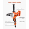 image:imageVEVOR Drill Mixer 58 inch Corded Electric Drill Mixer Set 0750RPM 563A Mixing Drills Mixing Drills Machine with DHandle for Drilling amp Blending Handheld Cement Mixers for Fodder Paint Cement12inch  1100W