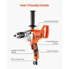 image:imageVEVOR Drill Mixer 58 inch Corded Electric Drill Mixer Set 0750RPM 563A Mixing Drills Mixing Drills Machine with DHandle for Drilling amp Blending Handheld Cement Mixers for Fodder Paint Cement58inch  1100W
