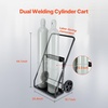 image:imageVEVOR Dual Welding Cylinder Cart Oxygen Acetylene Tank Cart with 440LBS Static Weight Capacity 10Inch Solid Wheels and Tank Storage Safety Chains Suitable for Double 125Inch Dia Gas Cylinders1 Levels