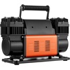 image:imageVEVOR DualCylinder Heavy Duty Air Compressor 106CFM Portable Tire Inflator 12V 150PSI Offroad Air Pump with Digital Pressure Gauge amp Adapters for Truck Car SUV 4 x 4 Vehicle RV106 CFM DualCylinder