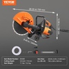 image:imageVEVOR Electric Concrete Cutter 9 in Circular Saw with 35 in Cutting Depth WetDry Disk Cutter Includes Water Line Pump and Blade for Stone Brick Porcelain Concrete 1800W Motor12 inch
