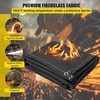 image:imageVEVOR Fire Blankets 2 Pack Welding Blankets 6 x 10 Fire Suppression Blanket 1022 F Flame Retardant Blanket Black Fire Emergency Blankets Fiberglass Fire Retardant Blanket with 8 Brass GrommetsBlack