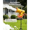 image:imageVEVOR Foam Machine Auto Oscillation Foam Cannon Party Machine Bubble Cannon with Fan 3Color LED Lights amp Triangular Structure Dense Foams Maker for Gatherings Backyard Celebrations amp Party260 x 209 x 744 inch